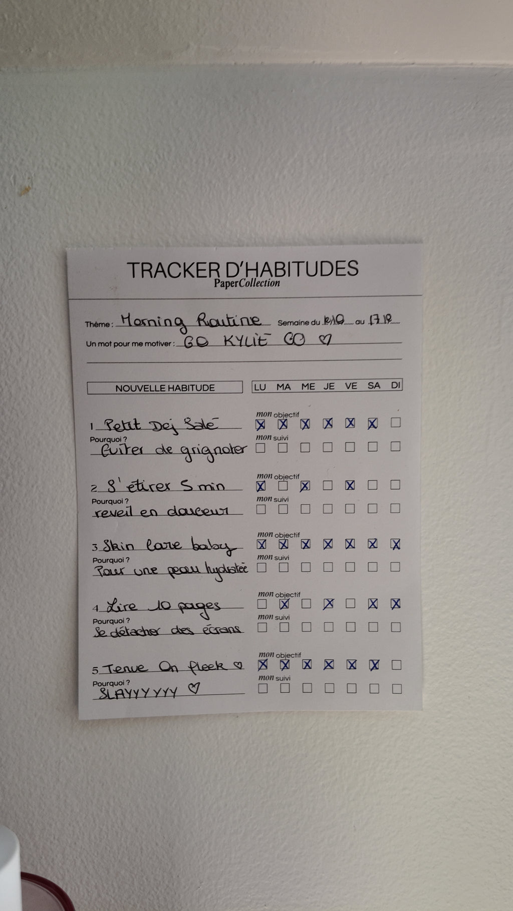 Tracker d'habitudes - Bloc Note