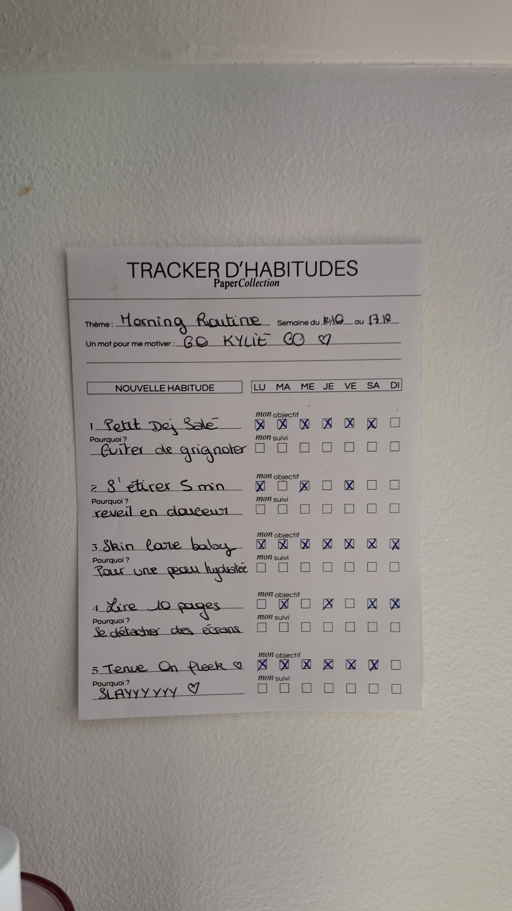 Tracker d'habitudes - Bloc Note