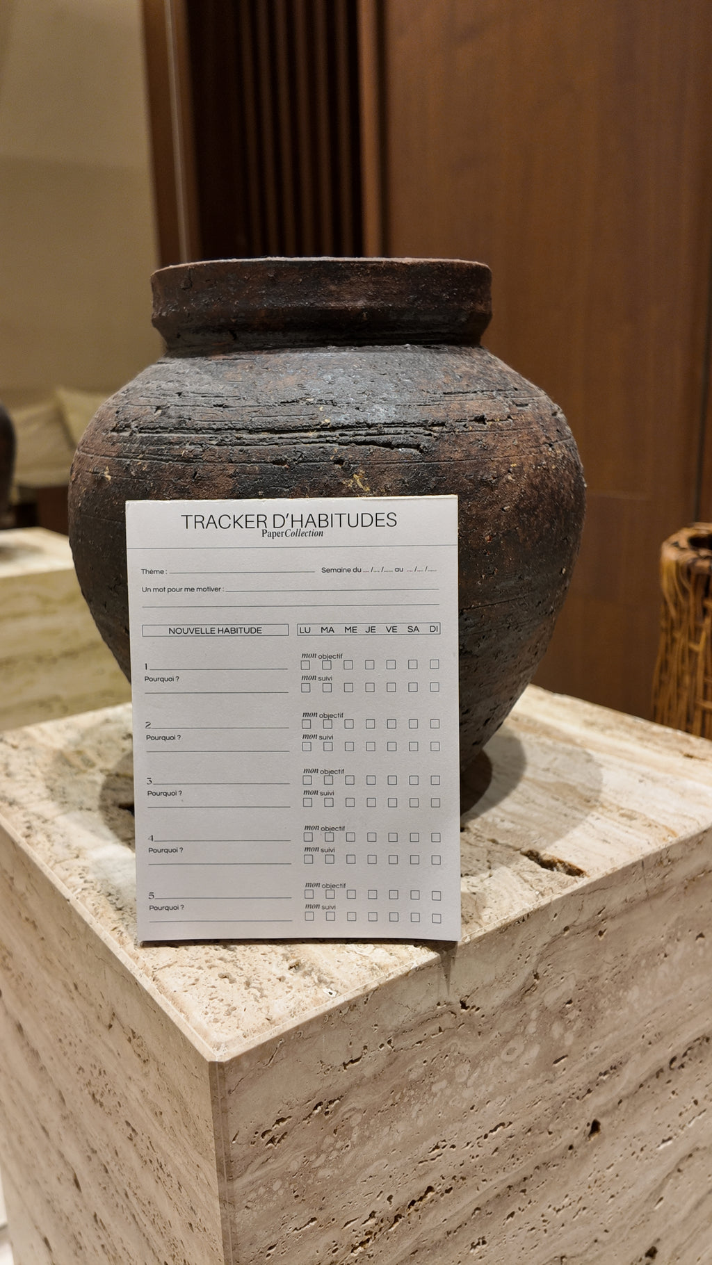 Tracker d'habitudes - Bloc Note